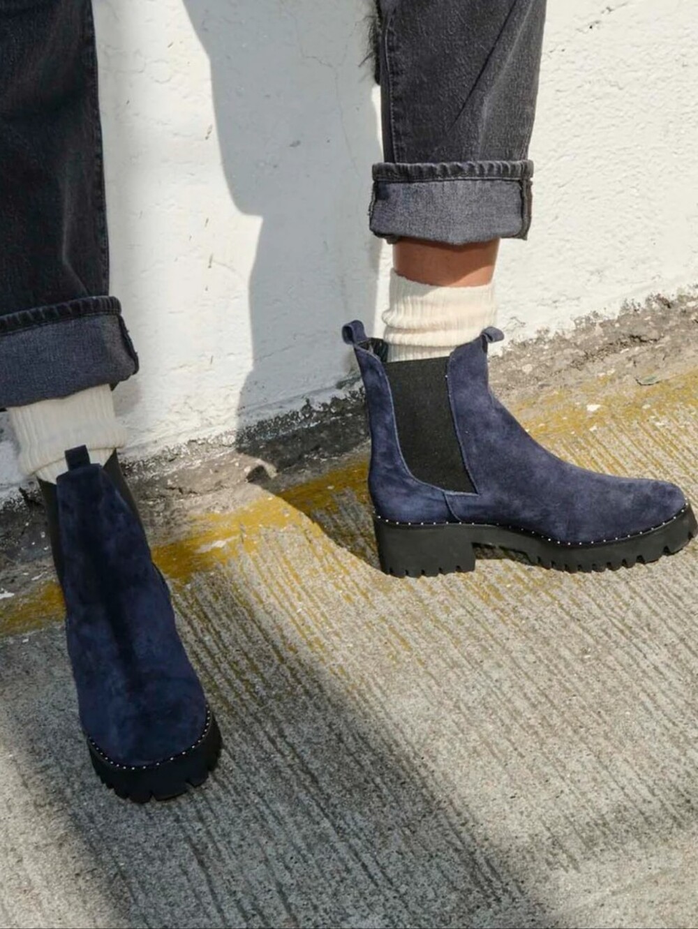NIB Freda Salvador Chelsea Boots | Navy Suede | Brooke Water Resistant | US 8